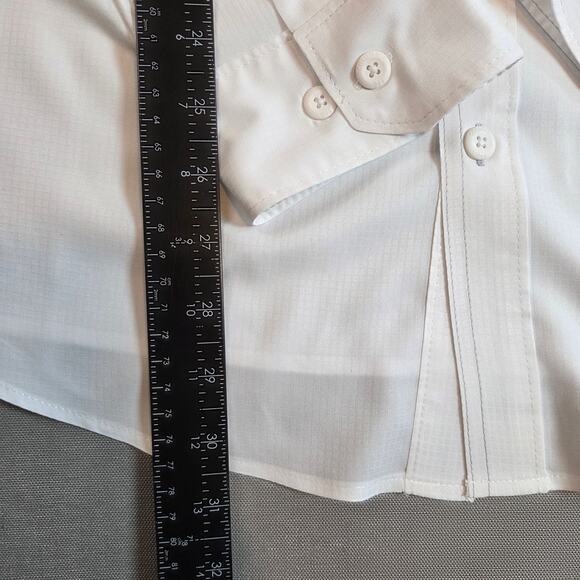 Columbia PFG Omni-Shade Fishing Shirt White Long Sleeve Men’s S Vented - Picture 10 of 15